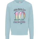 10 Year Old Birthday Girl Double Digits 10th Kids Sweatshirt Jumper Light Blue