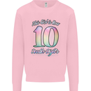 10 Year Old Birthday Girl Double Digits 10th Kids Sweatshirt Jumper Light Pink