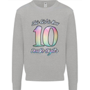 10 Year Old Birthday Girl Double Digits 10th Kids Sweatshirt Jumper Sports Grey