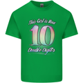 10 Year Old Birthday Girl Double Digits 10th Kids T-Shirt Childrens Irish Green