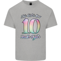 10 Year Old Birthday Girl Double Digits 10th Kids T-Shirt Childrens Sports Grey
