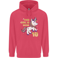 10 Year Old Birthday Girl Magical Unicorn 10th Childrens Kids Hoodie Heliconia