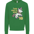 10 Year Old Birthday Girl Magical Unicorn 10th Kids Sweatshirt Jumper Irish Green