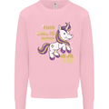 10 Year Old Birthday Girl Magical Unicorn 10th Kids Sweatshirt Jumper Light Pink