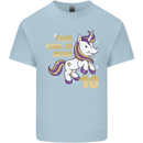 10 Year Old Birthday Girl Magical Unicorn 10th Kids T-Shirt Childrens Light Blue