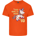 10 Year Old Birthday Girl Magical Unicorn 10th Kids T-Shirt Childrens Orange