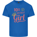 10th Birthday Girl 10 Year Old Princess Kids T-Shirt Childrens Royal Blue