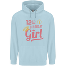 12th Birthday Girl 12 Year Old Princess Childrens Kids Hoodie Light Blue