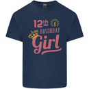 12th Birthday Girl 12 Year Old Princess Kids T-Shirt Childrens Navy Blue