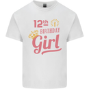 12th Birthday Girl 12 Year Old Princess Kids T-Shirt Childrens White