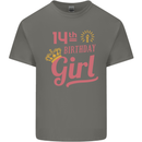 14th Birthday Girl 14 Year Old Princess Kids T-Shirt Childrens Charcoal