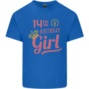 14th Birthday Girl 14 Year Old Princess Kids T-Shirt Childrens Royal Blue