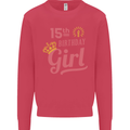 15th Birthday Girl 15 Year Old Princess Kids Sweatshirt Jumper Heliconia