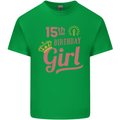 15th Birthday Girl 15 Year Old Princess Kids T-Shirt Childrens Irish Green