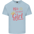 15th Birthday Girl 15 Year Old Princess Kids T-Shirt Childrens Light Blue