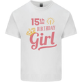 15th Birthday Girl 15 Year Old Princess Kids T-Shirt Childrens White
