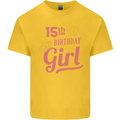 15th Birthday Girl 15 Year Old Princess Kids T-Shirt Childrens Yellow