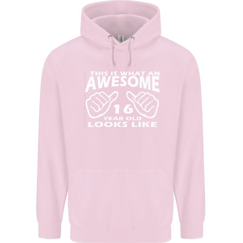 16th Birthday 16 Year Old This Is What Mens 80% Cotton Hoodie Light Pink
