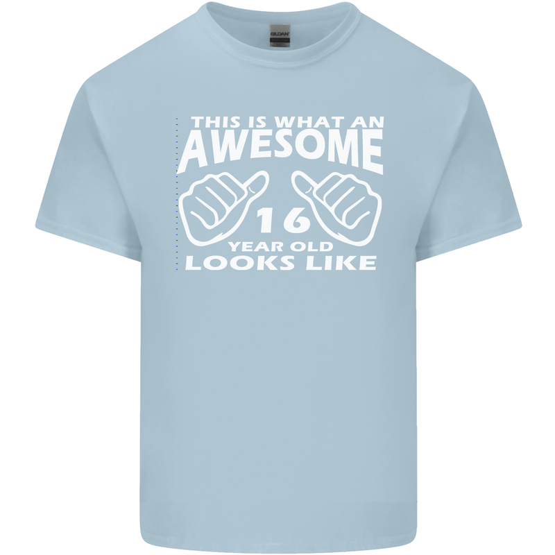 16th Birthday 16 Year Old This Is What Mens Cotton T-Shirt Tee Top Light Blue