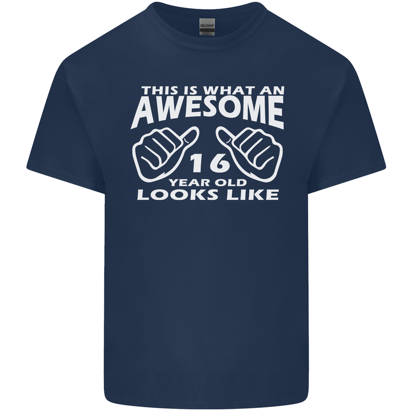 16th Birthday 16 Year Old This Is What Mens Cotton T-Shirt Tee Top Navy Blue