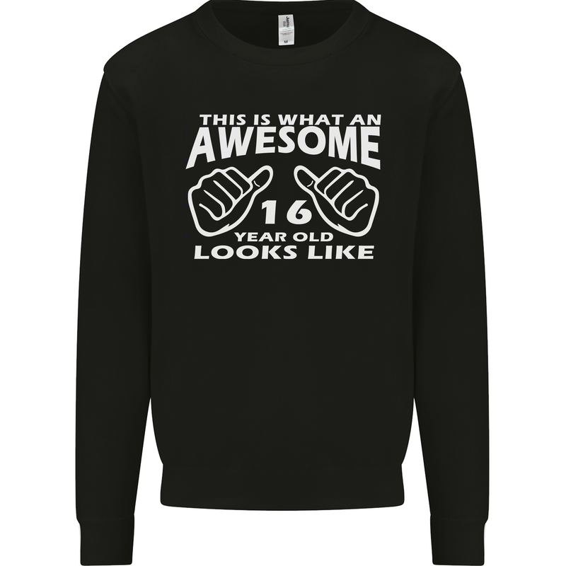 16th Birthday 16 Year Old This Is What Mens Sweatshirt Jumper Black