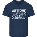 16th Birthday 16 Year Old This Is What Mens V-Neck Cotton T-Shirt Navy Blue