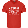 16th Birthday 16 Year Old This Is What Mens V-Neck Cotton T-Shirt Red