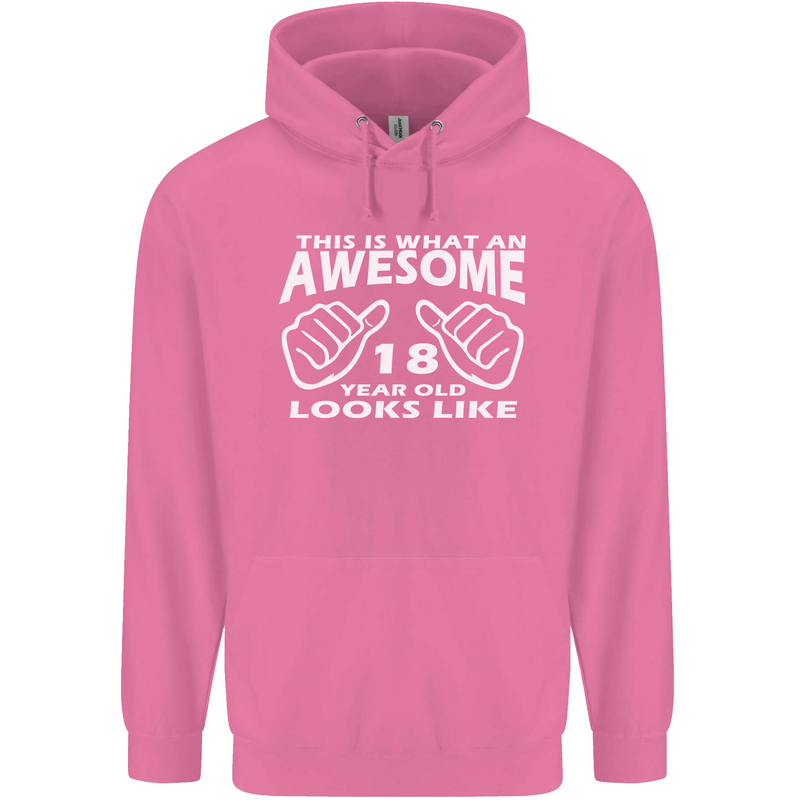 18th Birthday 18 Year Old This Is What Mens 80% Cotton Hoodie Azelea