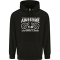 18th Birthday 18 Year Old This Is What Mens 80% Cotton Hoodie Black