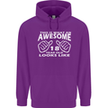 18th Birthday 18 Year Old This Is What Mens 80% Cotton Hoodie Purple