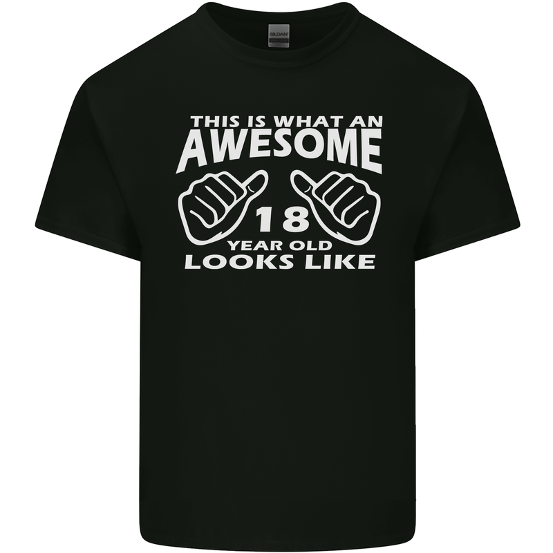18th Birthday 18 Year Old This Is What Mens Cotton T-Shirt Tee Top Black
