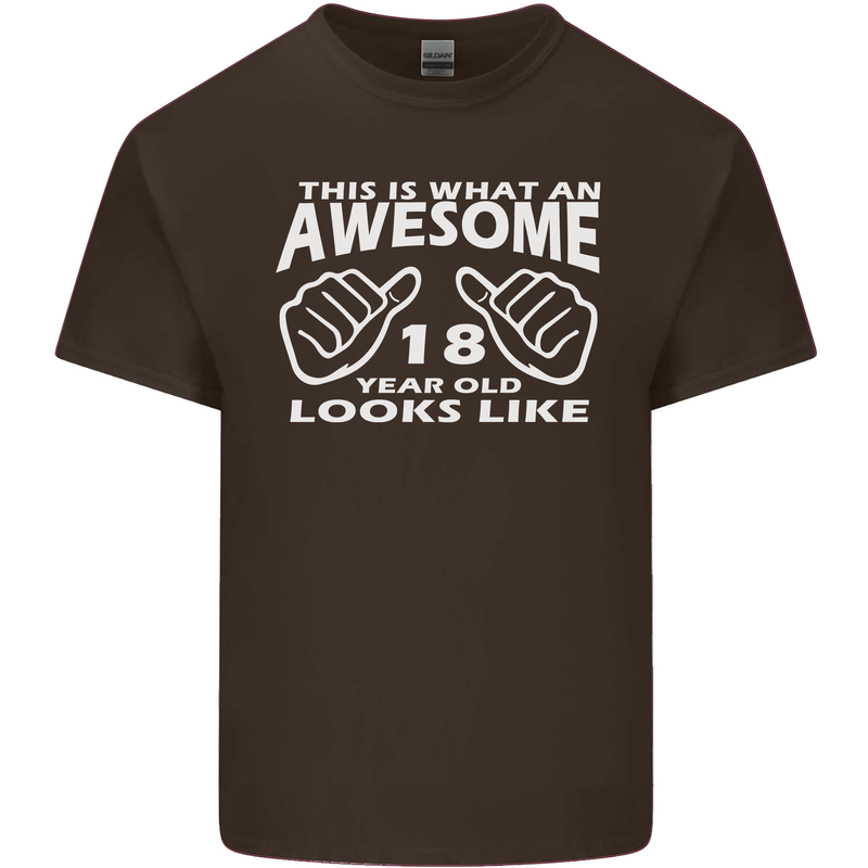 18th Birthday 18 Year Old This Is What Mens Cotton T-Shirt Tee Top Dark Chocolate
