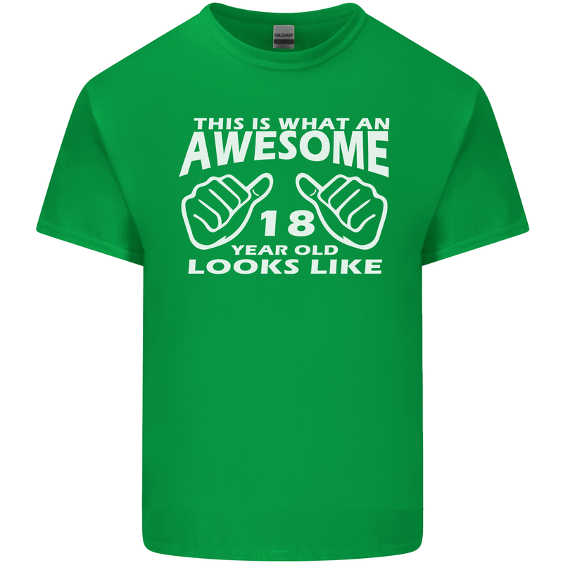 18th Birthday 18 Year Old This Is What Mens Cotton T-Shirt Tee Top Irish Green