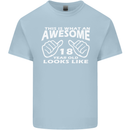 18th Birthday 18 Year Old This Is What Mens Cotton T-Shirt Tee Top Light Blue