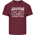 18th Birthday 18 Year Old This Is What Mens Cotton T-Shirt Tee Top Maroon