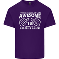 18th Birthday 18 Year Old This Is What Mens Cotton T-Shirt Tee Top Purple