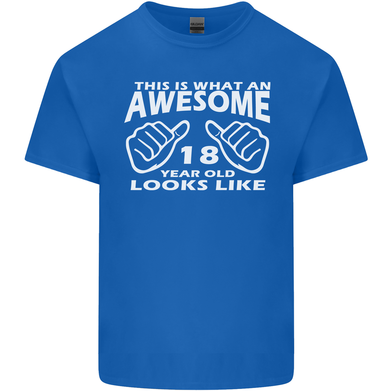 18th Birthday 18 Year Old This Is What Mens Cotton T-Shirt Tee Top Royal Blue