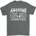 18th Birthday 18 Year Old This Is What Mens T-Shirt 100% Cotton Charcoal