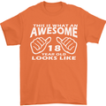 18th Birthday 18 Year Old This Is What Mens T-Shirt 100% Cotton Orange