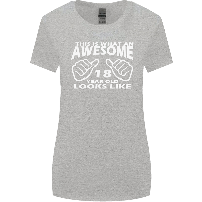 18th Birthday 18 Year Old This Is What Womens Wider Cut T-Shirt Sports Grey