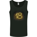 18th Birthday Neon Lights 18 Year Old Mens Vest Tank Top Black