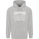 21st Birthday 21 Year Old This Is What Mens 80% Cotton Hoodie Sports Grey