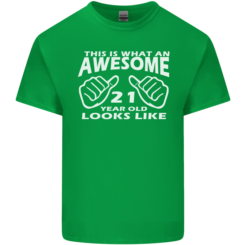 21st Birthday 21 Year Old This Is What Mens Cotton T-Shirt Tee Top Irish Green