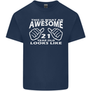 21st Birthday 21 Year Old This Is What Mens Cotton T-Shirt Tee Top Navy Blue