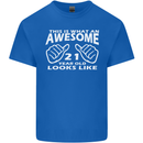 21st Birthday 21 Year Old This Is What Mens Cotton T-Shirt Tee Top Royal Blue