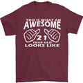 21st Birthday 21 Year Old This Is What Mens T-Shirt 100% Cotton Maroon