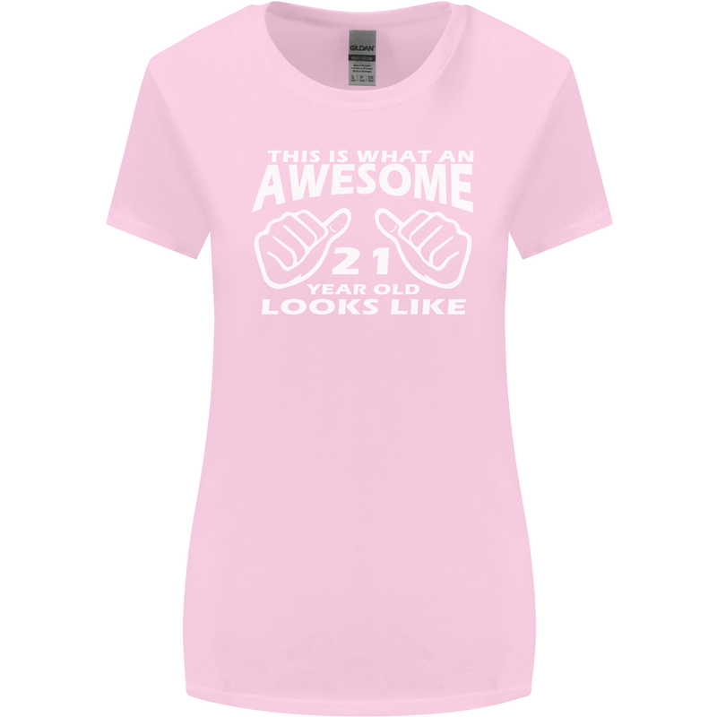 21st Birthday 21 Year Old This Is What Womens Wider Cut T-Shirt Light Pink