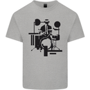 2Tone Drummer Drumming Drum 2 Tone Two Tone Mens Cotton T-Shirt Tee Top Sports Grey