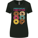 Funny Donut Check Out My 5 1/2 Pack Food Gym Womens Wider Cut T-Shirt Black