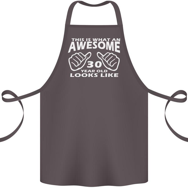30th Birthday 30 Year Old This Is What Cotton Apron 100% Organic Dark Grey